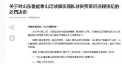 因肘击对手 鲁能外援费莱尼被禁赛三场